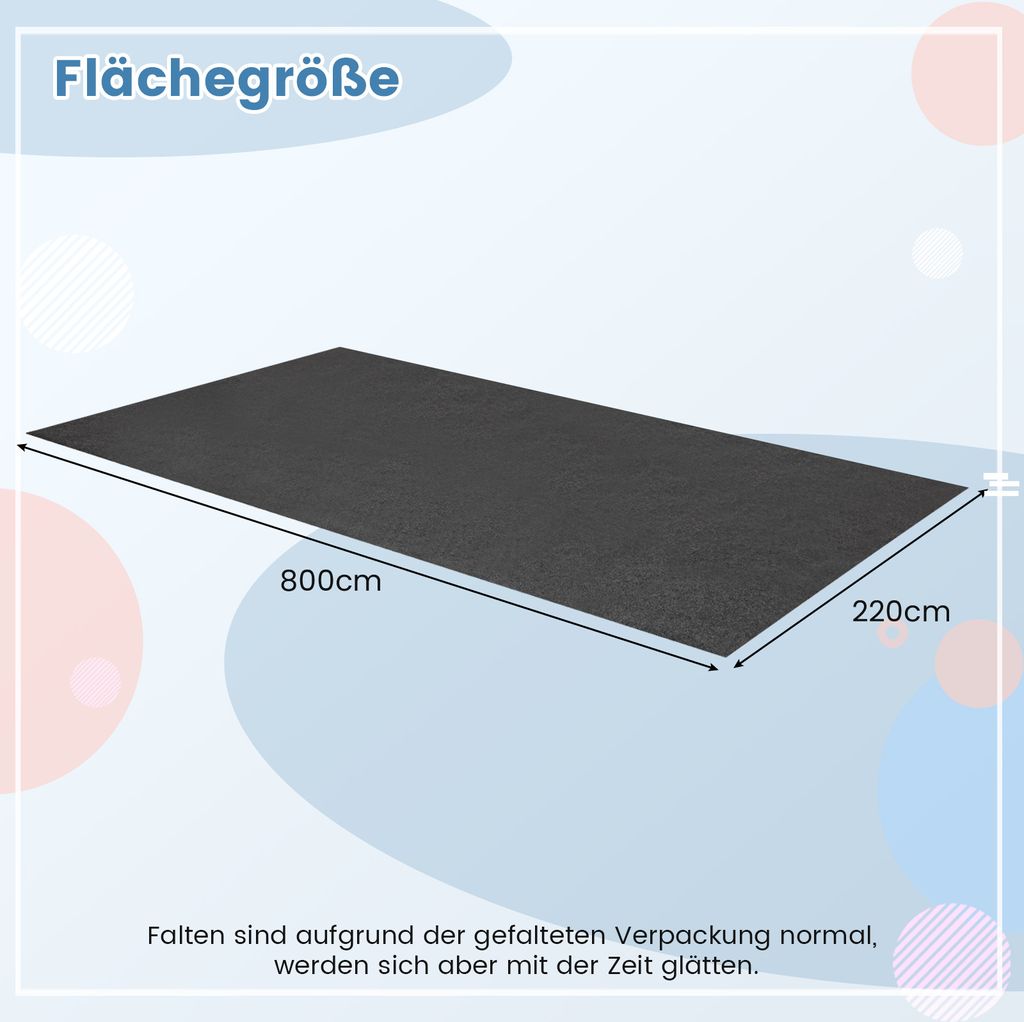 Produktbild von VEVOR Garagenbodenmatte 201x259 Cm | Filz+TPE Öl-Auffangmatte Mit 850 G/m² – Rutschfest, Wasserdicht Und Leicht Zuschneidbar