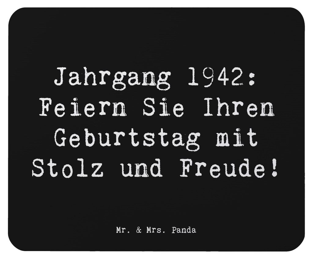 Mr. & Mrs. Panda Mouse Pad Spruch 1942 Geburtstag - Schwarz - Geschenk, pc mausunterlage, Liebe und Dankbarkeit, bedeutendes Datum, Happy Birthday,...