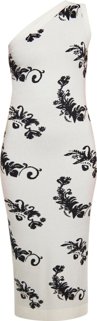 ebeeza damen kleid - wollweiss schwarz, M