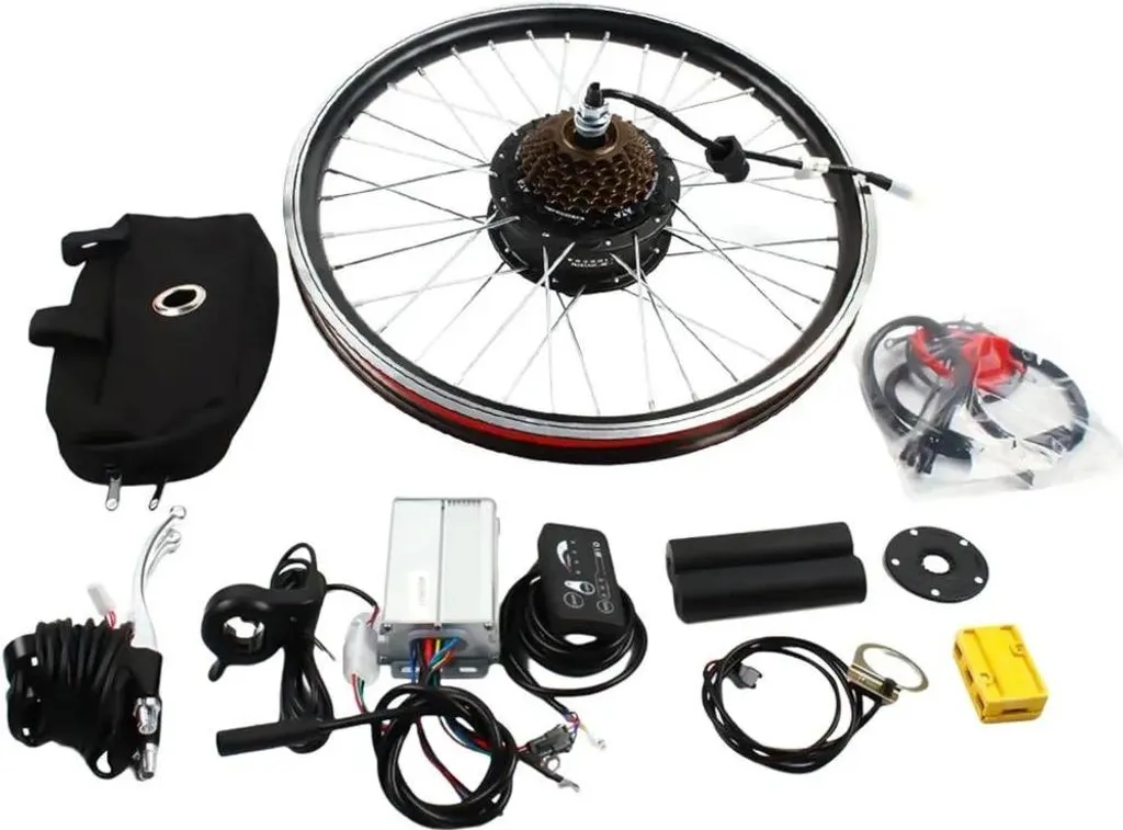 Moteur électrique pour vélo 20 pouces kit de conversion roue arrière gris