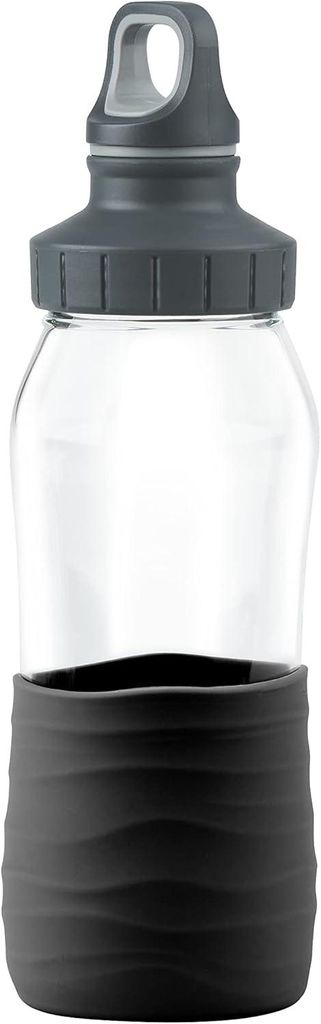 Emsa Drink2Go Glas Trinkflasche 0.5 Liter Schraubverschluss Auslaufsicher Spülmaschinenfest