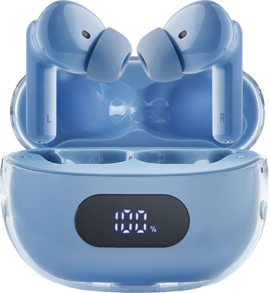 Intenso T315AE, True Wireless Stereo (TWS), Anrufe/Musik/Sport/Alltag, Kopfhörer, Blau