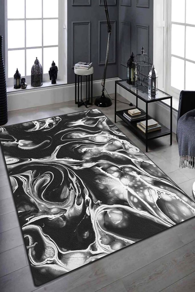 Conceptum Hypnose, Mystery- Mystery Djt CHL, Schwarz, Kurzflorteppiche, 80 x 140 cm, 50% Samtgewebe / 50% Polyester