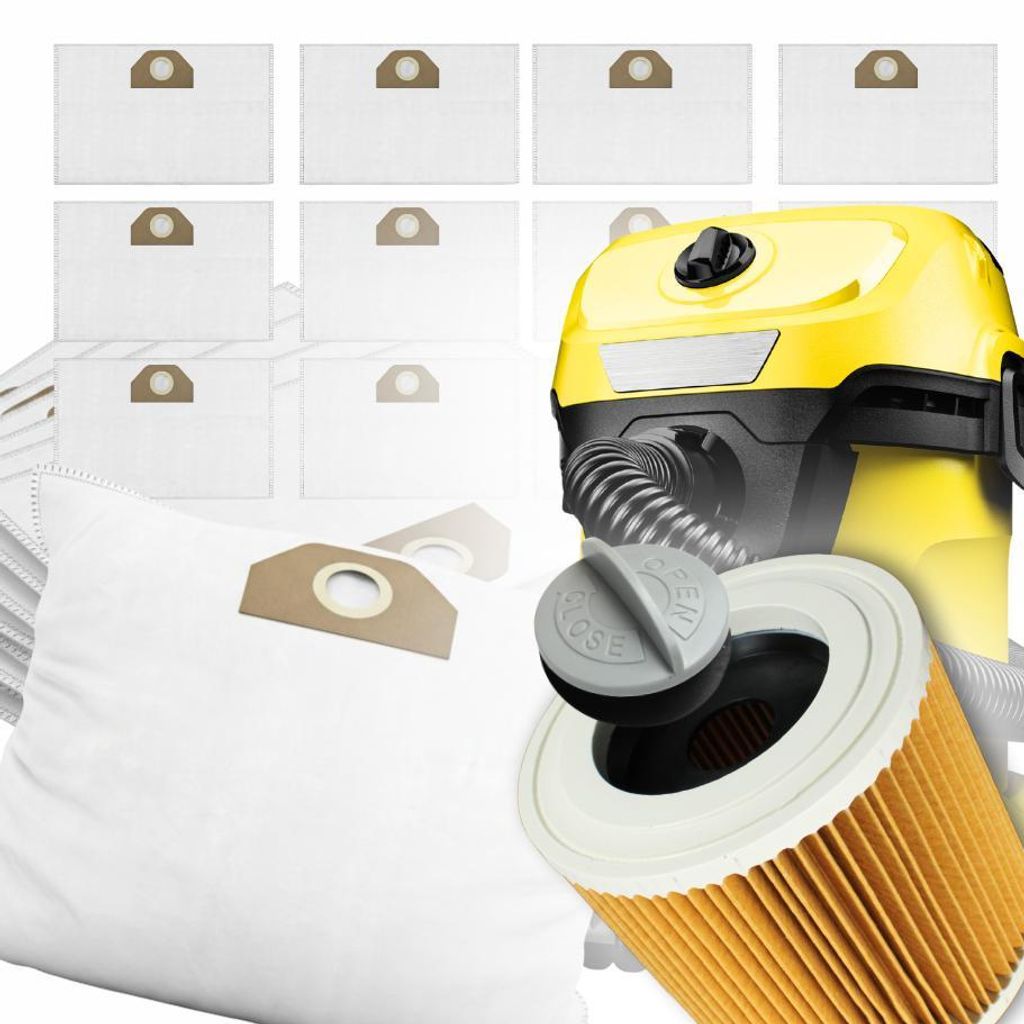 12x Staubsaugerbeutel für Kärcher WD3 WD4 WD5 WD6 SE4001 + Produktbild 