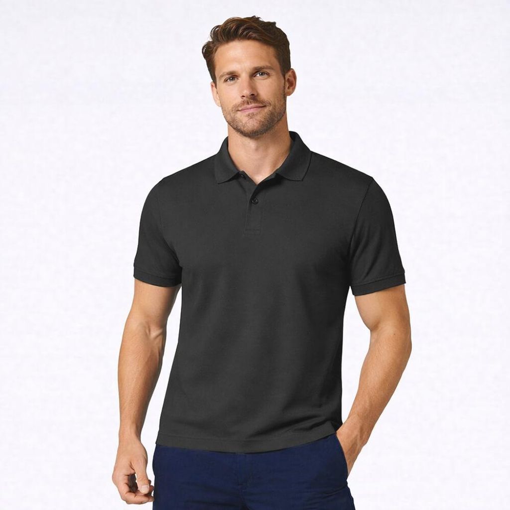 Herren Poloshirt schwarz Gr. 4XL : 4XL : schwarz : 100% Produktbild 