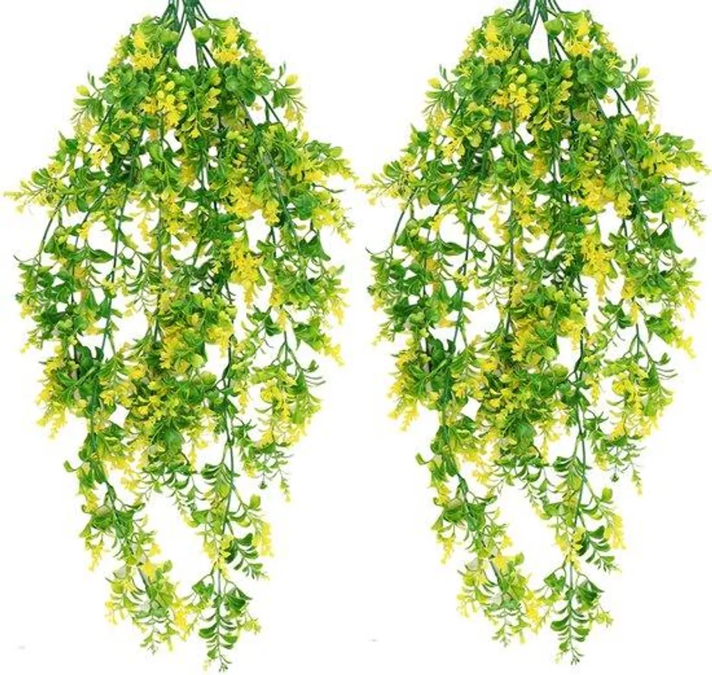 Plante Artificielle Extérieure Blanche Résistante Intempéries x2