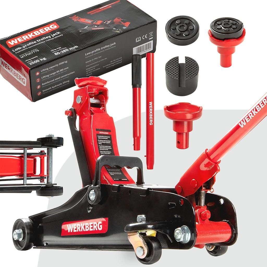 Podnośnik samochodowy hydrauliczny punktowy WERKBERG 2,5T Zdjęcie produktu 