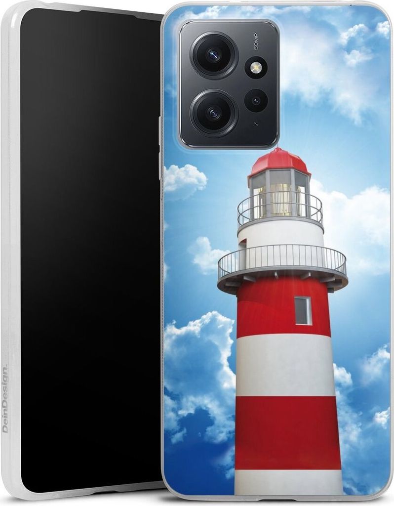 DeinDesign Slim Hülle für Xiaomi Redmi Note 12 4G Silikon Case Ultra Dünn Handyhülle Himmel Leuchtturm Wolke