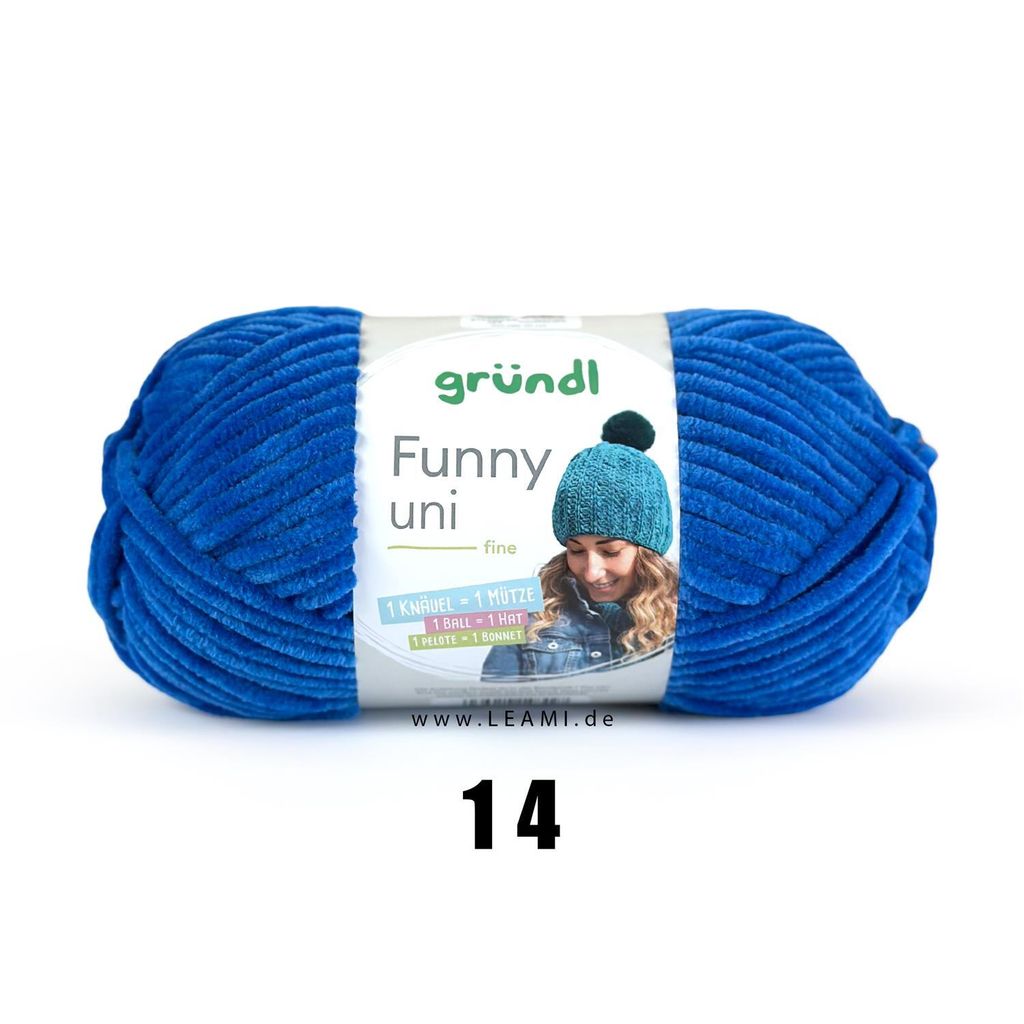 Gründl Chenillegarn Funny uni,100g/120m,Babywolle,100% Immagine del prodotto 