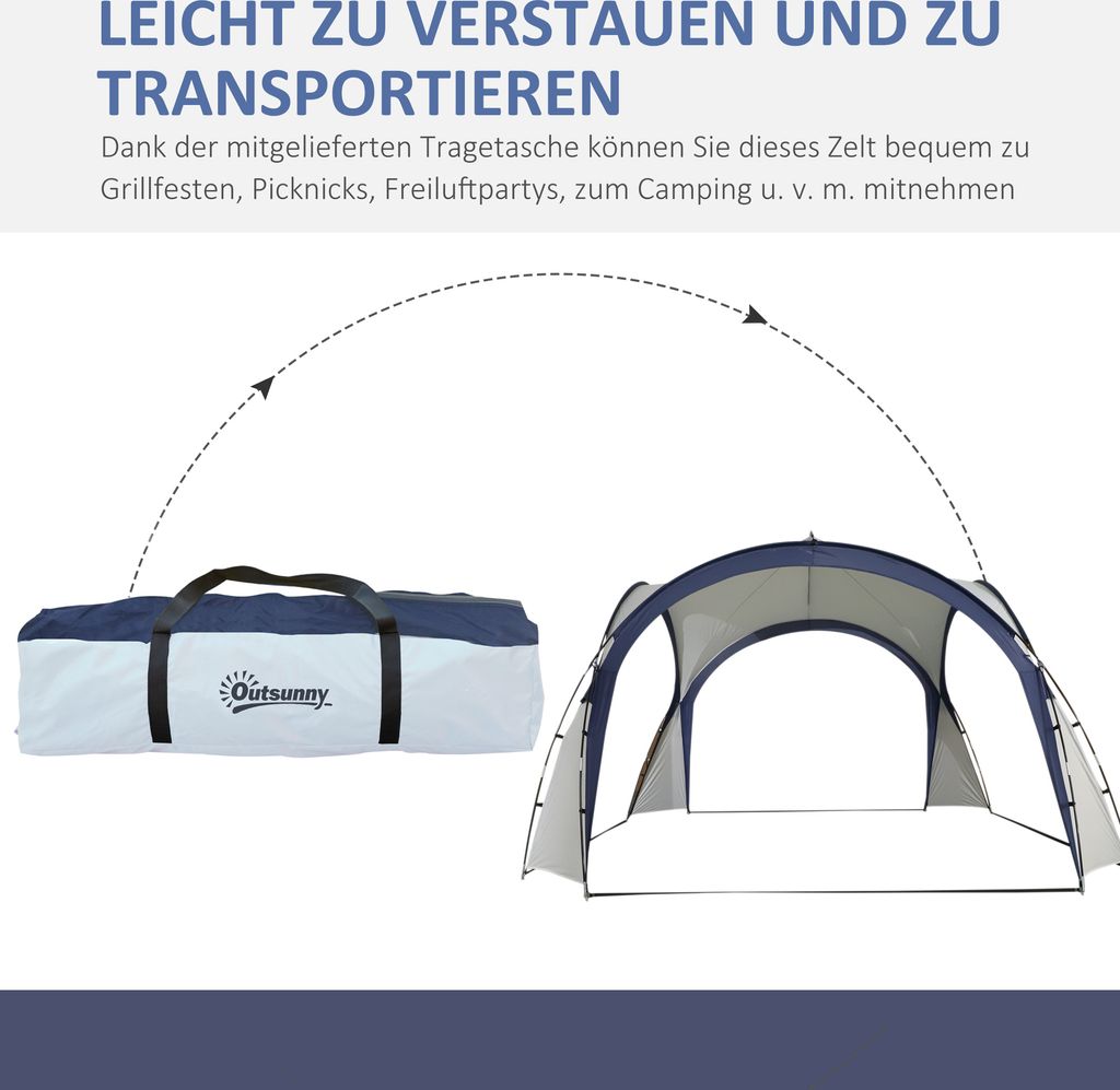 Sunny Garden Pavillon, wetterfest mit Fiberglas + Polyester Produktbild 5