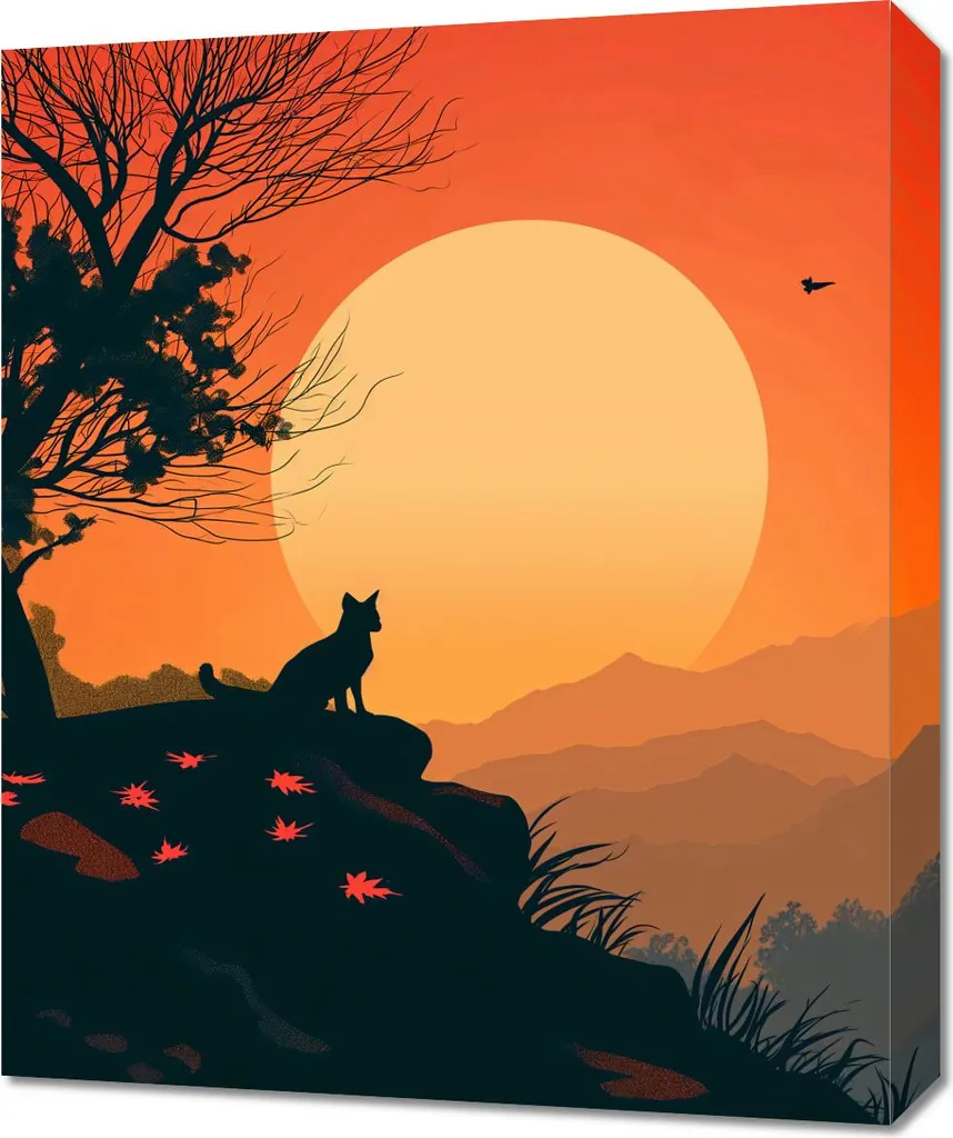 Quadro Arredo 50x60 Collina dei Gatti - Valorizza il tuo Immobile
