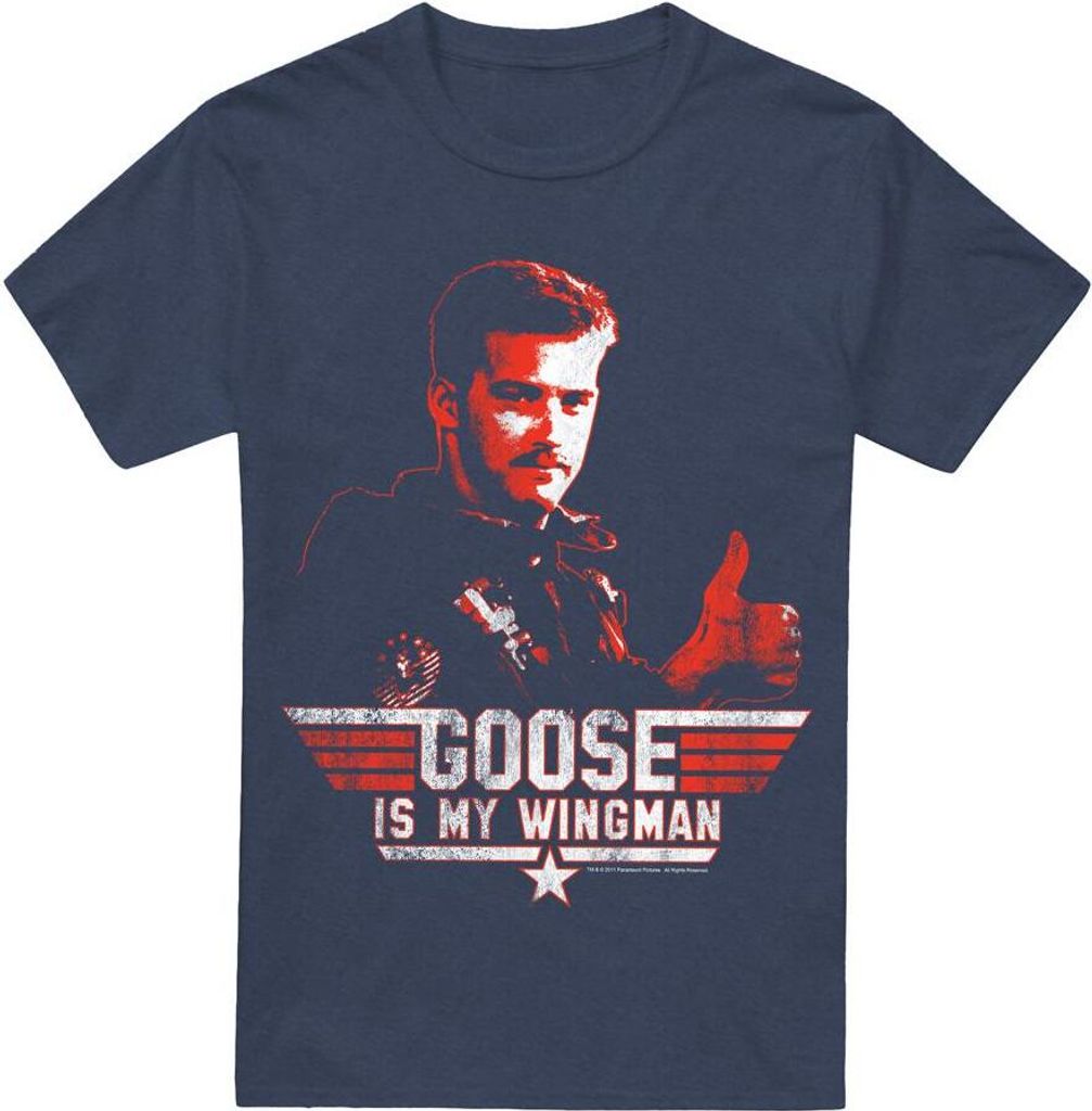 Top Gun - "Wingman Goose" T-Shirt für Herren/Damen Uni TV15227 (XXL) (Marineblau)
