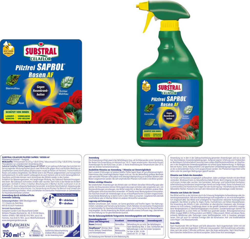 Celaflor Pilzfrei Saprol Rosen AF 750 ml Produktbild 9