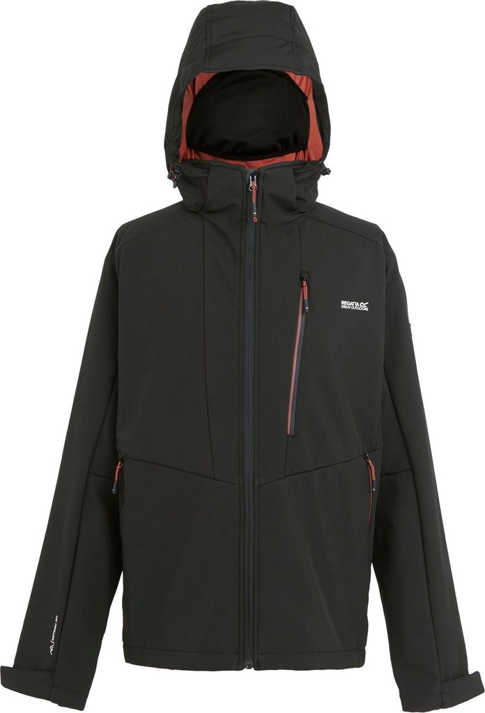 Regatta - "Hewitts X" Softshelljacke für Herren RG11040 (XXL) (Schwarz/Ockerbraun)