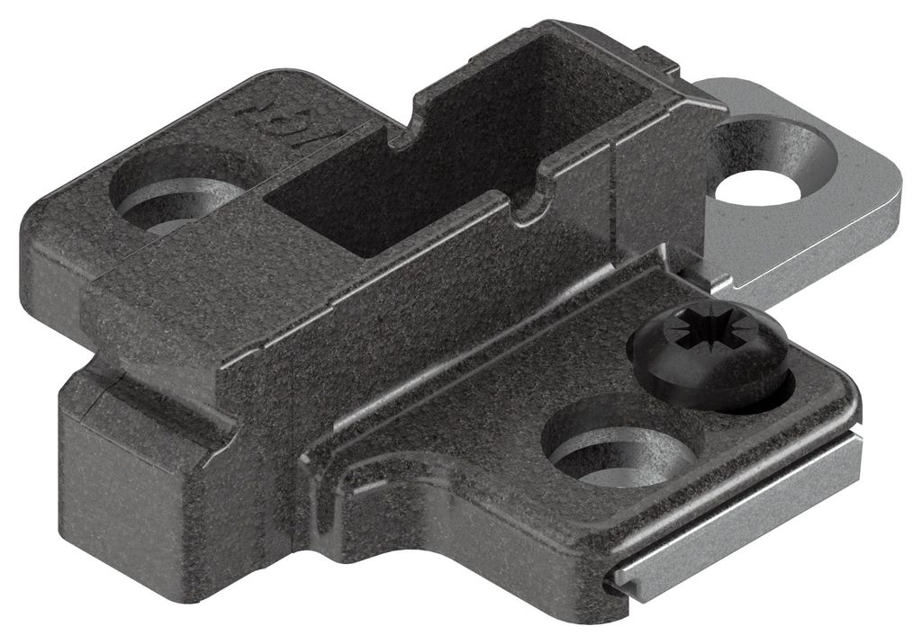 BLUM CLIP ONYX Kreuzmontageplatte, Zink, Systemschrauben Produktbild 