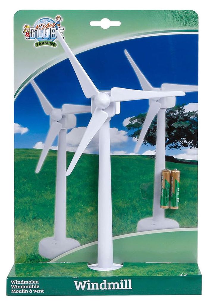 Van Manen Windmühle weiß 29 cm  inkl. Batterien im Maßstab Produktbild 