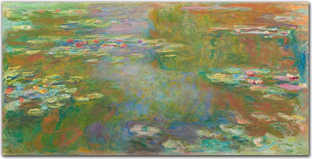 Coloray Bild aus Acryl 140 cm x 70 cm - Bild auf Acrylglas Gehärtetes Acryl Wohnzimmer Küche Dekoration Wanddekoration - Monet Wasserlilien