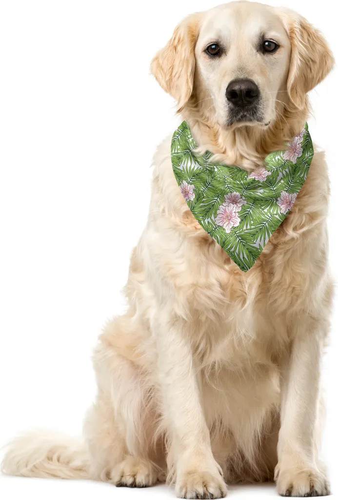 ABAKUHAUS Bandana Pet Aloha Verde Oliva 40x40 - Design Reversibile