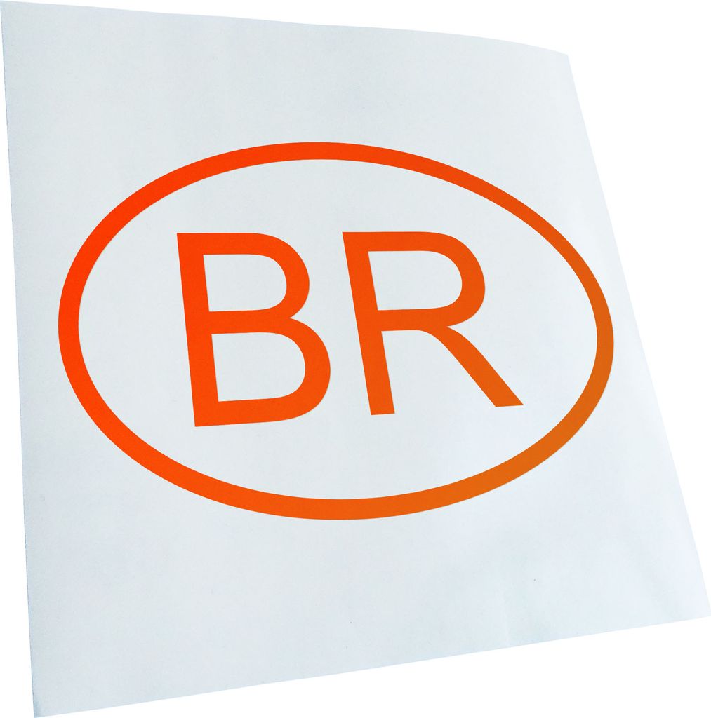 Kiwistar - Autoaufkleber - Brasilien BR Heckscheibe - Aufkleber für Auto Kfz Fahrrad, LKW, Truck Mofa