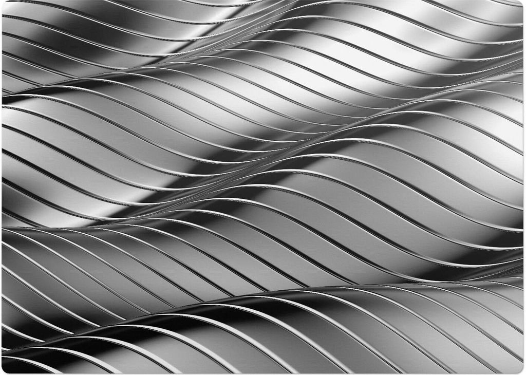Wellenförmige 3D-Linien – Bodenschutzmatte – Rutschfest – Schutzmatte für Büro – Vinylmatte – Stuhlunterlage – 140 x 100 cm