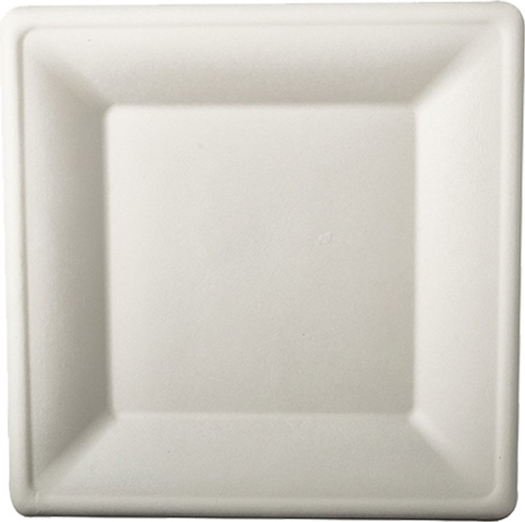 PAPSTAR 89744 Suikerrietborden "pure", vierkant, 200 x 200 Productafbeelding 