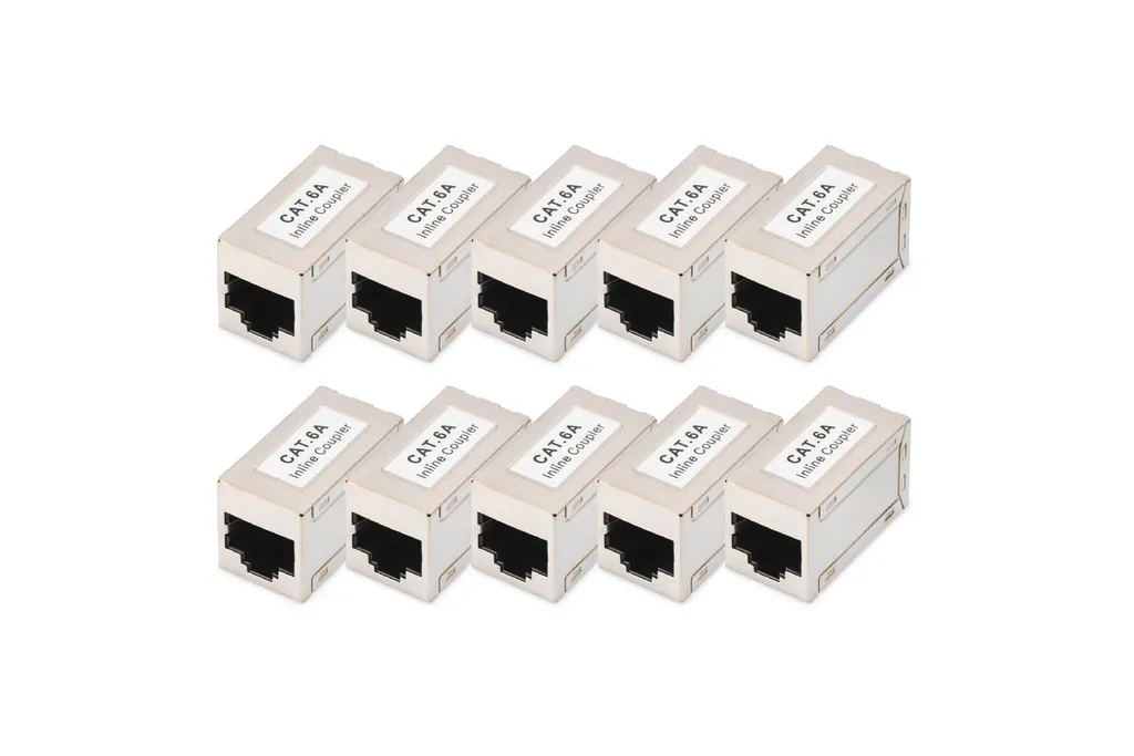 Coupleur RJ45 Cat.6A Blindé DIGITUS DN-93905-10 - Jonction Réseau 10 Gbits