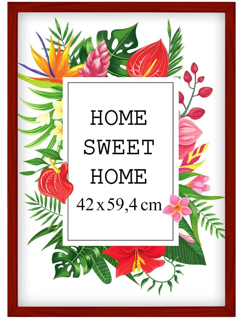 MG Design Rot Bilderrahmen A2 42 x 59,4 cm - Aus echtem Produktbild 