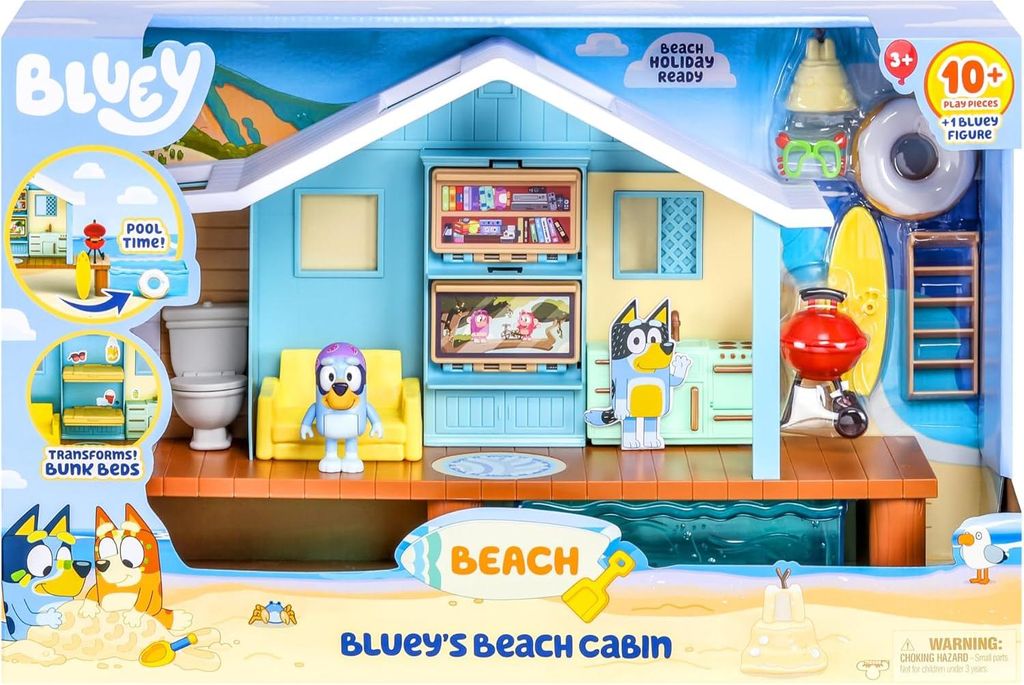 Bluey Beach Cabin 90184 Figur Mehrfarbig  Mehrfarbig One Produktbild 