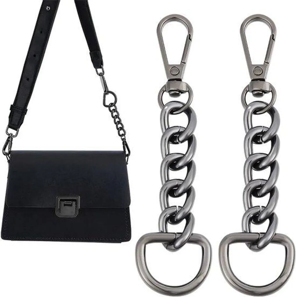 Rallonge sac trop court : chaîne métal noir 105 cm pour bandoulière