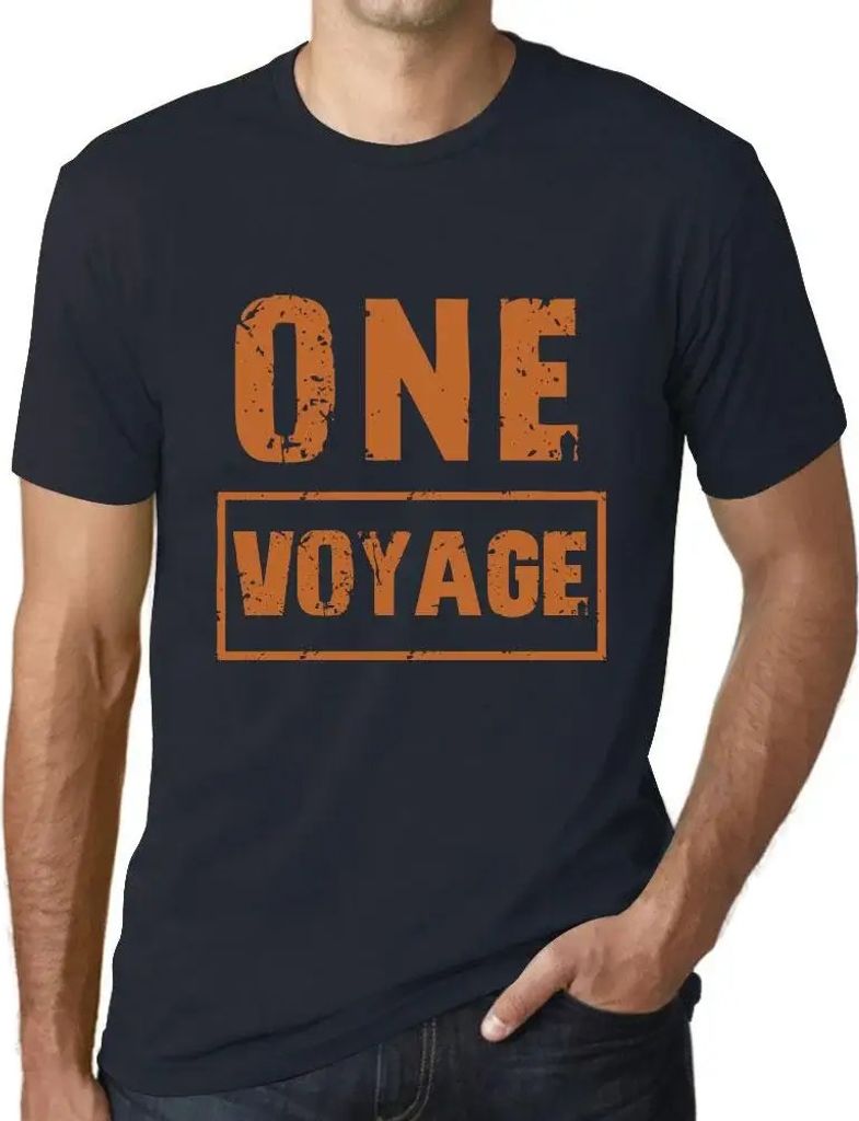Herren Grafik T-Shirt Eine Seereise – One Voyage – Öko-Verantwortlich Vintage Jahrgang Kurzarm Lustige Druck Geburtstag Geschenk Mann