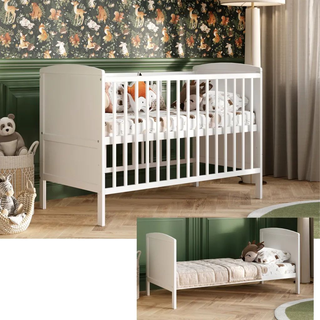 Lit bébé Leo 60×120 cm avec fonction canapé, sommier Image du produit 