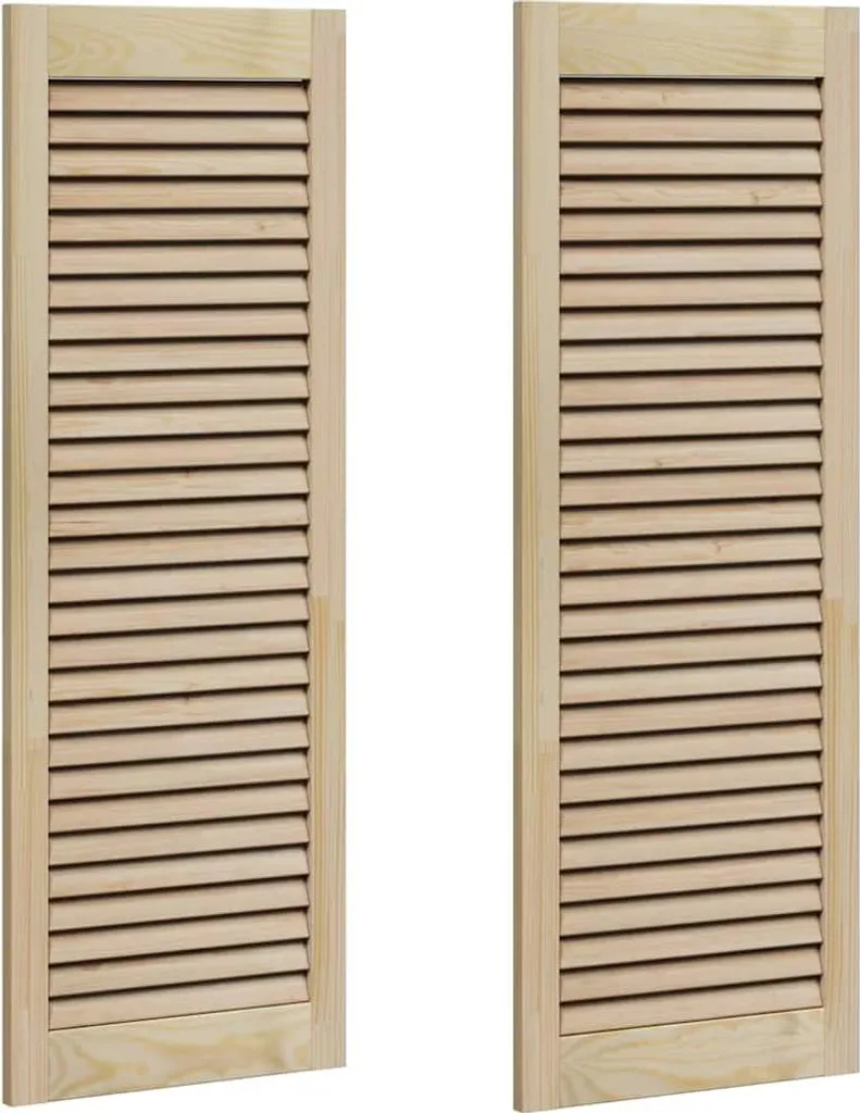 Ante in Pino Massello vidaXL 110x39,5cm - Atmosfera Rustica e Calda