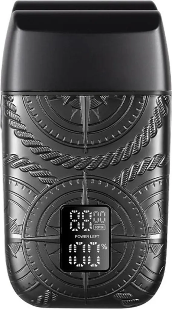Rasoir Électrique de Voyage pour Homme avec Écran LED et Charge USB Noir
