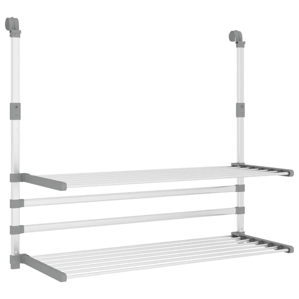 Séchoir balcon réglable en aluminium durable 89 cm pour extérieur