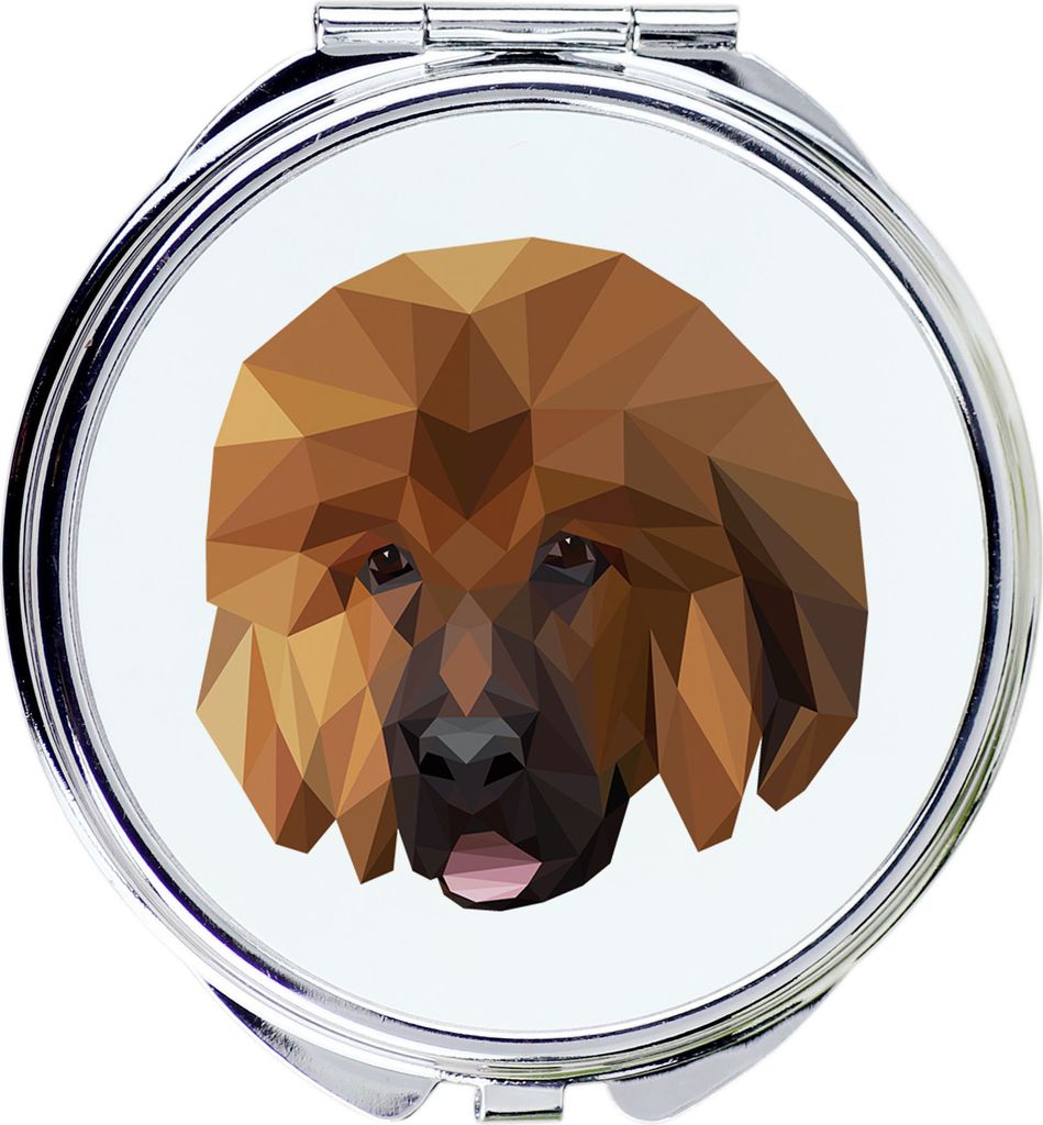 Do khyi, Tibetdogge, Tibetanische Dogge, Tibetmastiff - Spiegel mit Foto und geometrischem Aufdruck der Marke Art-Dog
