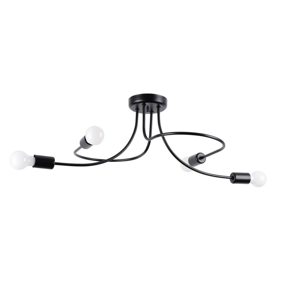 Lustr LEVAR černý 4xE27 15W ocel 32x47x75cm Sollux Lighting Obrázek produktu 
