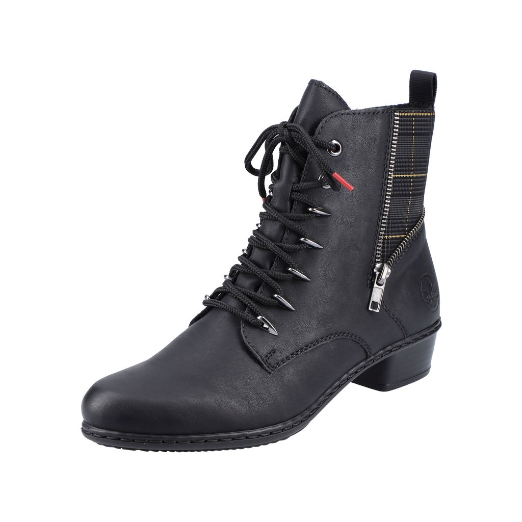 Rieker Damen Stiefelette cool rockig Schafteinsatz mit Produktbild 