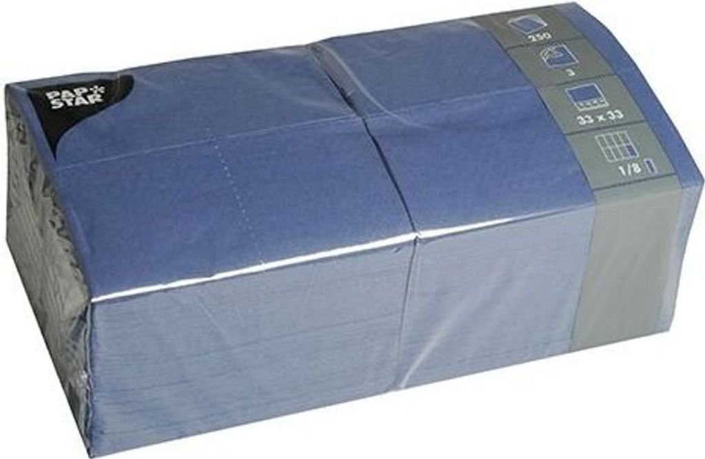 1000 serwetek Papstar, 3-warstwowe 1/8 składane 33 cm x 33 Zdjęcie produktu 