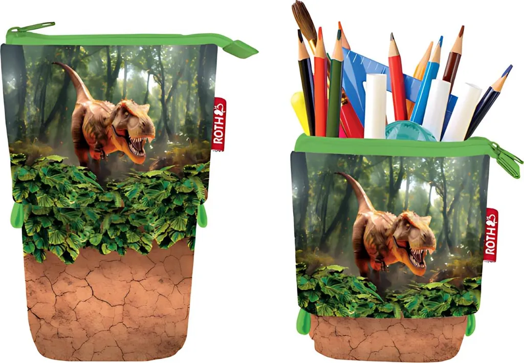 Portapenne ROTH 89475 T-Rex World - Astuccio Scuola 2in1 Resistente
