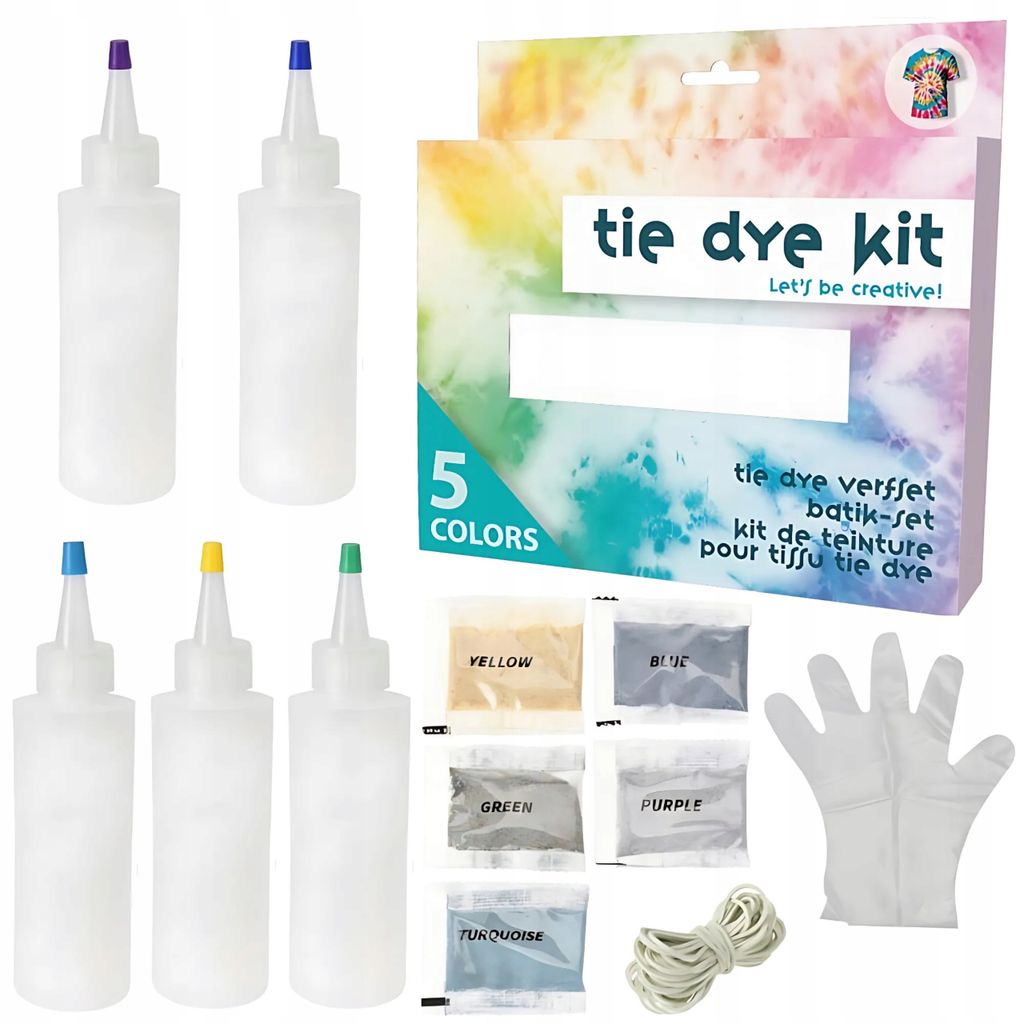 Grafix Textilfarben Set – 5 Farben – Stofffarbe für Kleidung & DIY – Perfekt für Batik, Tie-Dye & kreative Textilgestaltung für Kinder