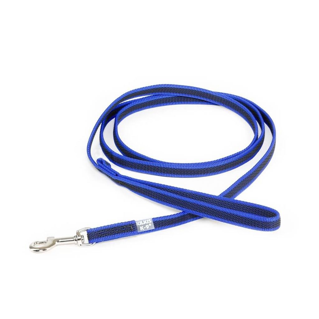 Color & Gray - Gumierte Leine - Blau-Grau 14mm / 2 m mit Schlaufe, max für 30 kg Hunde