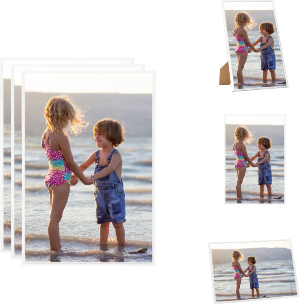 Cornici A4 Bianco vidaXL Set 3pz - Design Minimal in MDF per Poster