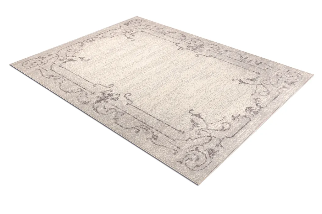 Tapis de Couloir ou Descente de Lit en Laine Beige Ornement 80x150 - 3