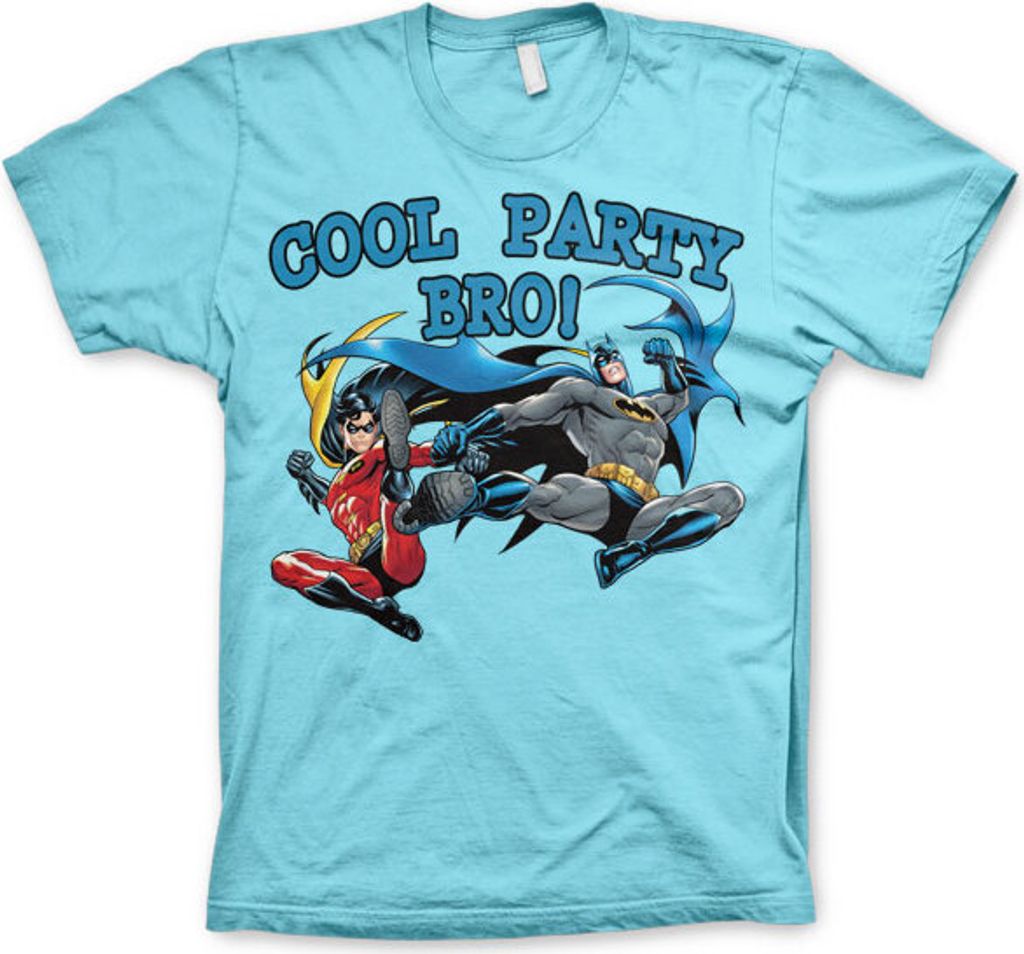 Batman - Cool Party Bro! T-Shirt - XX-Large - Skyblue