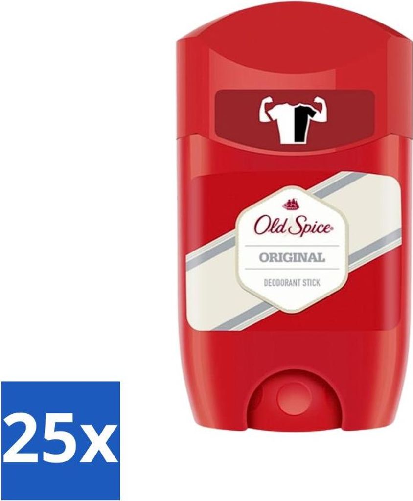 Old Spice - Original - High Endurance - Deo-Stick - Langanhaltende Frische - 50 g - Vorteilspack - 25 Stücke