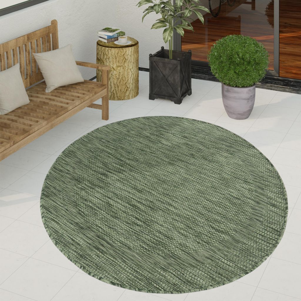 Tappeto da esterno Tessuto piatto effetto sisal con bordino Immagine del prodotto 