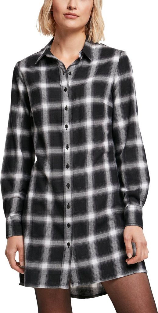 Urban Classics Ladies - Check Flanell Shirt Kleid - XS Produktbild 