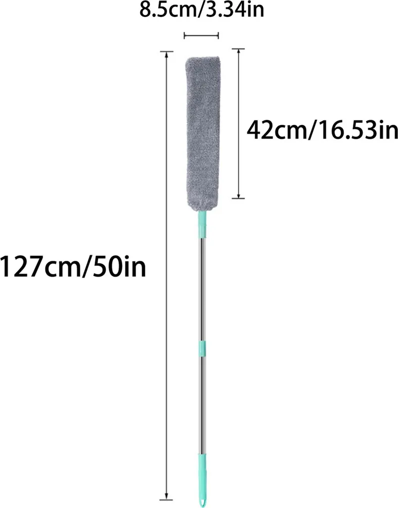 Kit plumeau domestique plat et balai nettoyeur sous meuble flexible