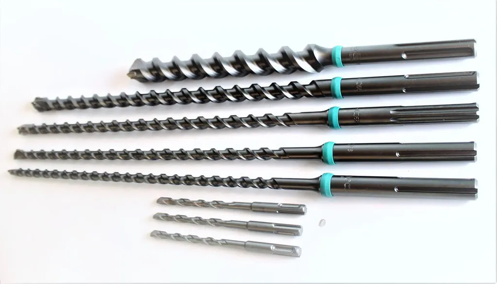 Jeu de 8 Forets Marteau SDS Plus Heller Bionic Ergo pour Béton et Pierre