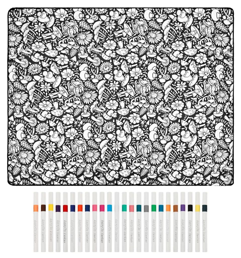 Omgoods - Coperta da colorare fai-da-te per bambini e Immagine del prodotto 